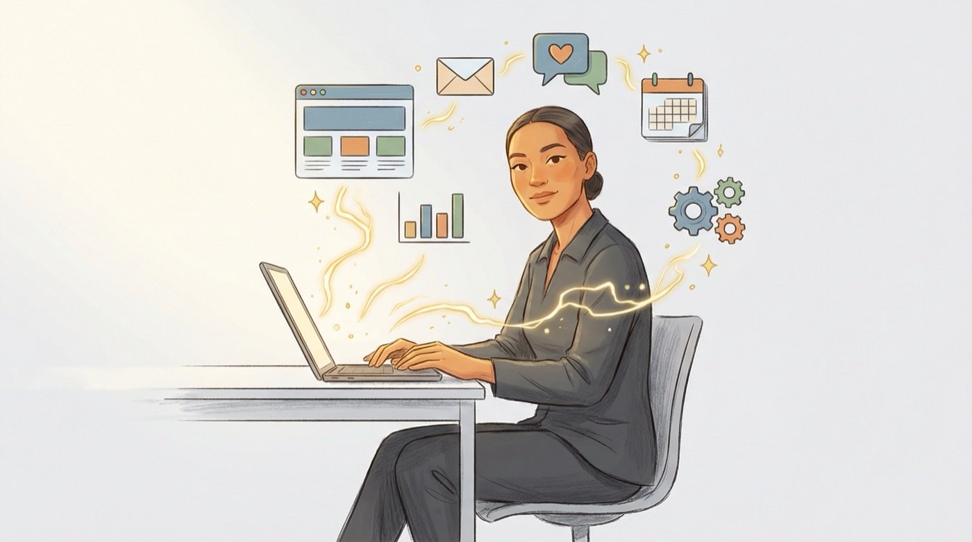 One person calmly operating a system from a single console